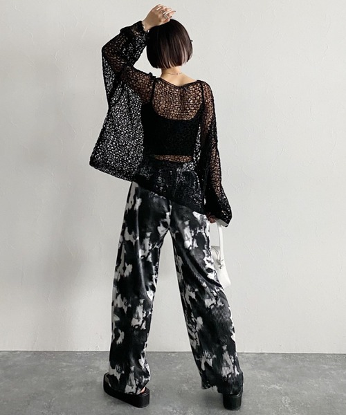 PAGEBOY（ページボーイ）の「【CORE】タイダイプリーツパンツ（その他パンツ・レディース・ブラック/グリーン系その他・FREE）」の14枚目の写真