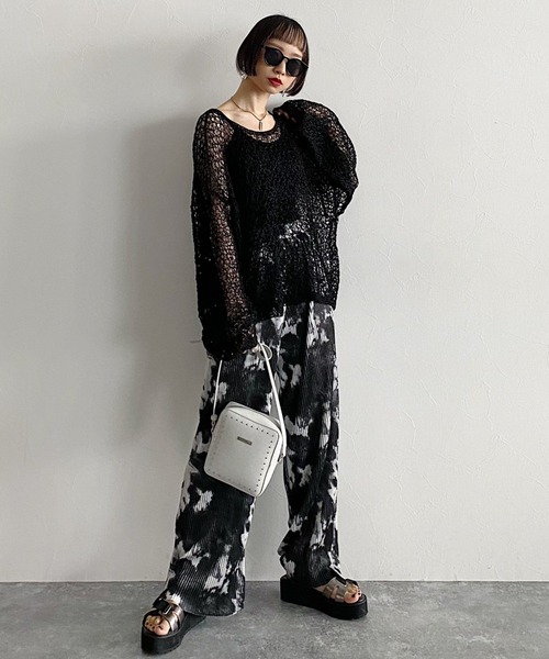 PAGEBOY（ページボーイ）の「【CORE】タイダイプリーツパンツ（その他パンツ・レディース・ブラック/グリーン系その他・FREE）」の13枚目の写真