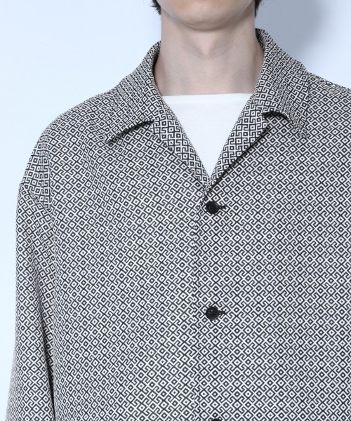 HARE（ハレ）の「キカガクジャガードシャツ(HARE)（シャツ/ブラウス・メンズ・オフホワイト/ブラック系その他/グリーン系その他・MEDIUM/SMALL）」の8枚目の写真