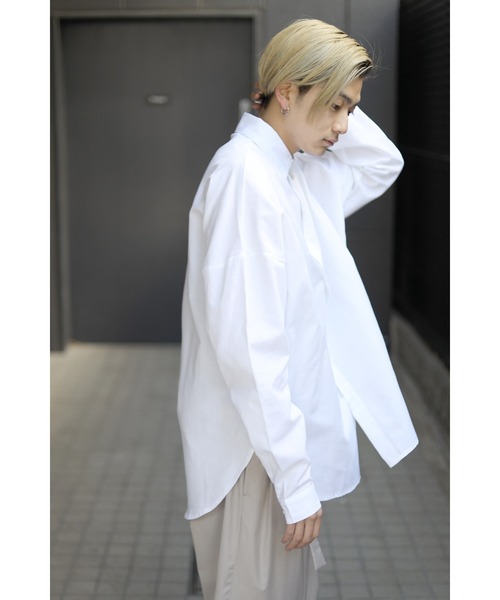 CREARE -LINO-（クレアーレリノ）の「オーバーサイズ ルーズスリーブ シャツ<ユニセックス>（シャツ/ブラウス・メンズ・ブラック/ホワイト・FREE）」の15枚目の写真