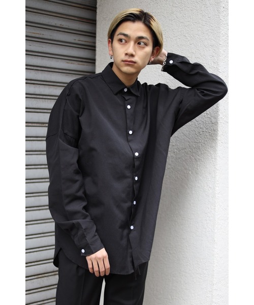 CREARE -LINO-（クレアーレリノ）の「オーバーサイズ ルーズスリーブ シャツ<ユニセックス>（シャツ/ブラウス・メンズ・ブラック/ホワイト・FREE）」の18枚目の写真