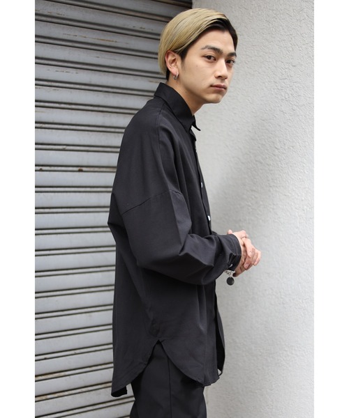 CREARE -LINO-（クレアーレリノ）の「オーバーサイズ ルーズスリーブ シャツ<ユニセックス>（シャツ/ブラウス・メンズ・ブラック/ホワイト・FREE）」の16枚目の写真