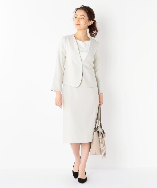 MEW'S REFINED CLOTHES（ミューズリファインドクローズ）の「ウォッシャブル接触冷感タイトスカート（スカート・レディース・グレー/ネイビー/グレイッシュベージュ・MEDIUM/LARGE/SMALL）」の12枚目の写真