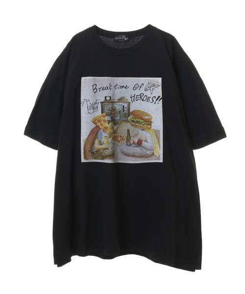 Candy Stripper（キャンディストリッパー）の「BREAK TIME OF HEROES BIG BIG Tシャツ（Tシャツ/カットソー・レディース・グリーン/オレンジ/オフホワイト/ブラック・2）」の3枚目の写真