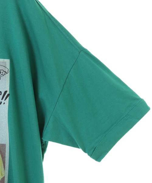 Candy Stripper（キャンディストリッパー）の「BREAK TIME OF HEROES BIG BIG Tシャツ（Tシャツ/カットソー・レディース・グリーン/オレンジ/オフホワイト/ブラック・2）」の7枚目の写真