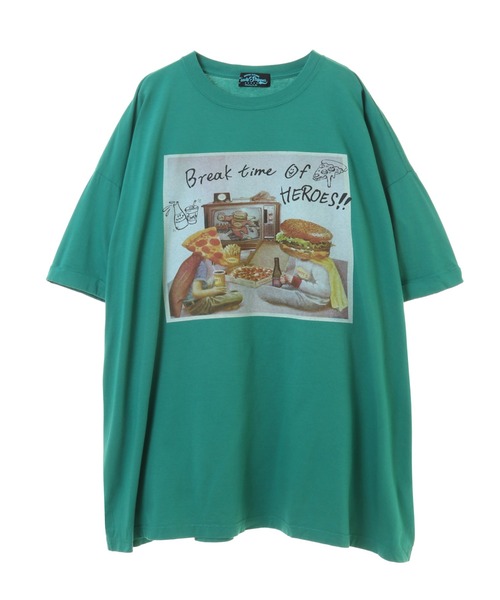 Candy Stripper（キャンディストリッパー）の「BREAK TIME OF HEROES BIG BIG Tシャツ（Tシャツ/カットソー・レディース・グリーン/オレンジ/オフホワイト/ブラック・2）」の10枚目の写真
