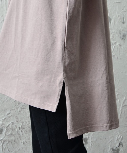 MinoriTY（マイノリティ）の「メンズ半袖ロング丈ビッグシルエットロゴ刺繍Teeシャツ（Tシャツ/カットソー・メンズ・ブラック/グレー系その他/オフホワイト・L/M）」の15枚目の写真