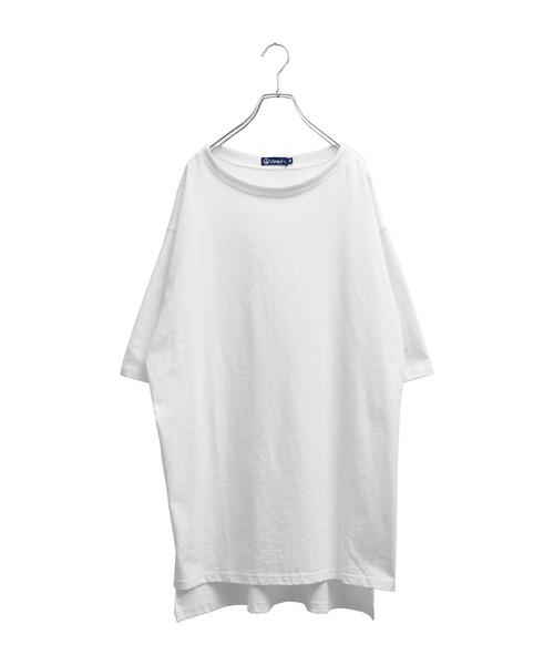 MinoriTY（マイノリティ）の「メンズ半袖ロング丈ビッグシルエットロゴ刺繍Teeシャツ（Tシャツ/カットソー・メンズ・ブラック/グレー系その他/オフホワイト・L/M）」の16枚目の写真