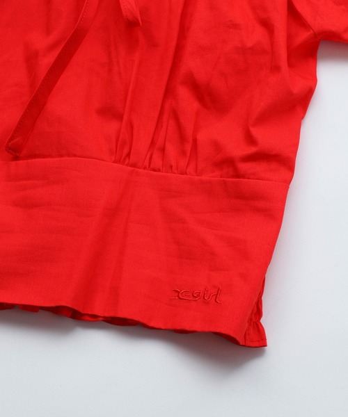 X-girl（エックスガール）の「BABY S/S BLOUSE（シャツ/ブラウス・レディース・ホワイト/ブラック/レッド・S/M）」の14枚目の写真