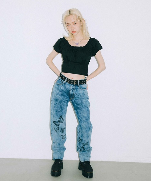 X-girl（エックスガール）の「BABY S/S BLOUSE（シャツ/ブラウス・レディース・ホワイト/ブラック/レッド・S/M）」の13枚目の写真