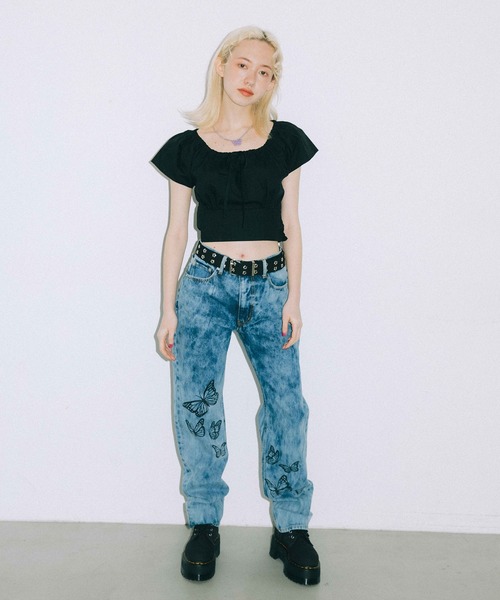 X-girl（エックスガール）の「BABY S/S BLOUSE（シャツ/ブラウス・レディース・ホワイト/ブラック/レッド・S/M）」の16枚目の写真