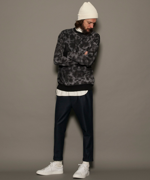 MONKEY TIME（モンキータイム）の「MT ウラケ マーブル プリント スウェット ◆（スウェット・メンズ・ホワイト/ブラック・SMALL/MEDIUM/LARGE/X-LARGE）」の8枚目の写真
