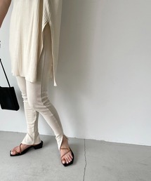 CANAL JEAN | from Lagoon(フロムラグーン) レザーひもクロスローヒールサンダル(サンダル)