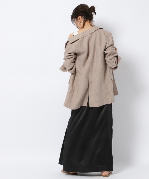 BABYLONE（バビロン）の「BABYLONE / サテンスリットキャミワンピース【手洗い可】（ワンピース・レディース・ブラック/グレー・フリー）」の19枚目の写真