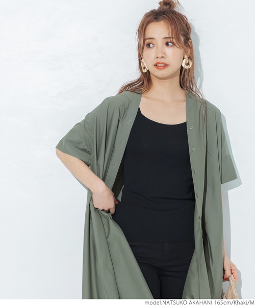 coca(coca)(コカ)の「抜け襟ボリュームシャツOP(ワンピース・レディース・ホワイト/カーキ・M/L)」の16枚目の写真