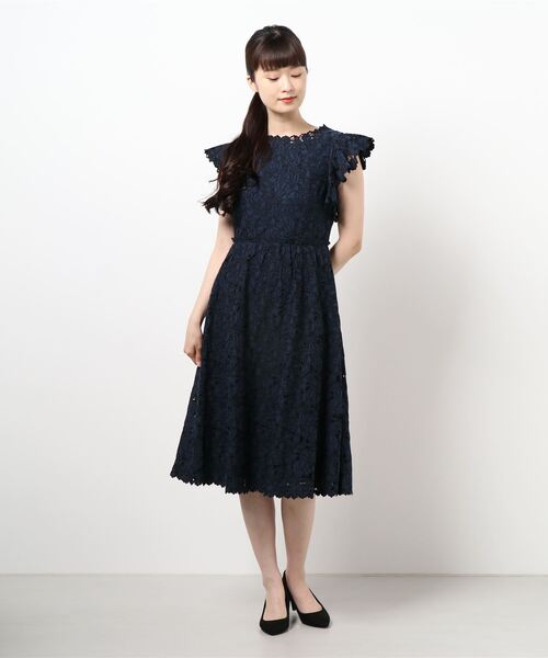En ワンピース En スカラップレースワンピース ワンピース Lanvin Lanvin Bleu ランバンオンブルー のファッション