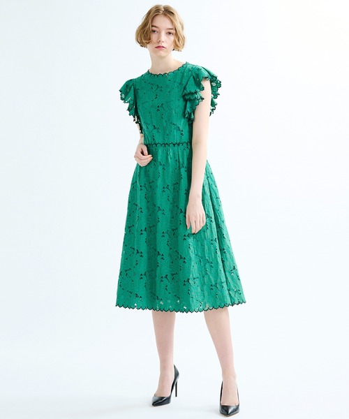 セール Bleu ランバンオンブルー のワンピース スカラップレースワンピース をセール価格で購入できます Lanvin Bleu スカラップレースワンピース ワンピース Lanvin En En Bleu ランバンオンブルー のファッション 今 お得