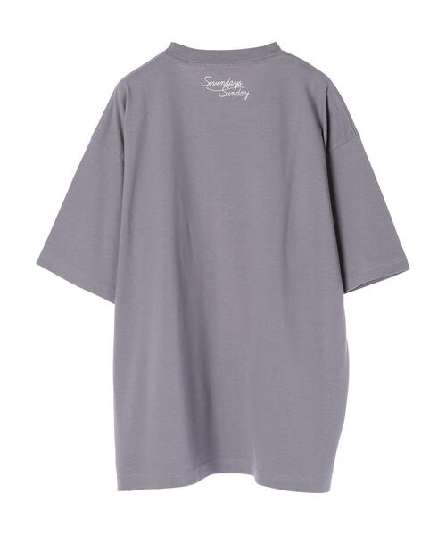 SEVENDAYS=SUNDAY(セブンデイズサンデイ)の「SUNDAY TEE *(Tシャツ/カットソー・レディース・アイボリー/グレー・M/L/S)」の19枚目の写真