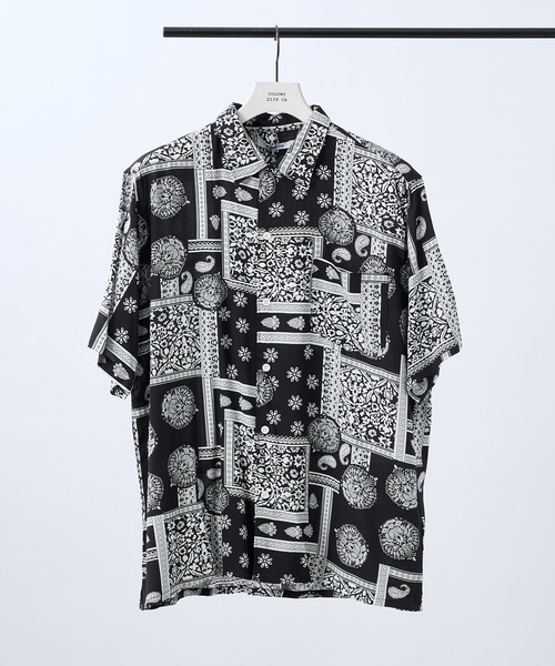 COLONY 2139（コロニートゥーワンスリーナイン）の「ペイズリー/花柄/小紋柄オープンカラーシャツ(ユニセックス可)/総柄オープンカラーシャツ（シャツ/ブラウス・メンズ・ブラック/ホワイト/ネイビー/ブラック系その他/ダークネイビー・LARGE/MEDIUM）」の10枚目の写真