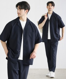 LIL VENDARS | 【セットアップ2点セット】抗菌防臭＆接触冷感加工 ドライタッチオープンカラーシャツ＆ドライタッチテーパードパンツ(セットアップ)