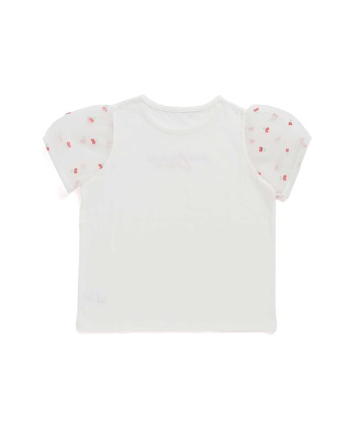 JENNI love（ジェニィラブ）の「チェリーチュールスリーブTシャツ（Tシャツ/カットソー・キッズ・オフホワイト/ブラック/ラベンダー・140cm/130cm/150cm/160cm）」の11枚目の写真