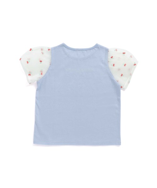 JENNI love（ジェニィラブ）の「チェリーチュールスリーブTシャツ（Tシャツ/カットソー・キッズ・オフホワイト/ブラック/ラベンダー・140cm/130cm/150cm/160cm）」の10枚目の写真