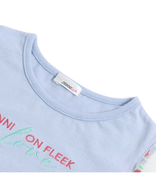 JENNI love（ジェニィラブ）の「チェリーチュールスリーブTシャツ（Tシャツ/カットソー・キッズ・オフホワイト/ブラック/ラベンダー・140cm/130cm/150cm/160cm）」の6枚目の写真