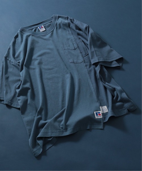 Russell Athletic（ラッセルアスレティック）の「【RUSSELL ATHLETIC/ラッセル・アスレティック】 Collage Work Pocket Tシャツ（Tシャツ/カットソー・メンズ・ブルー系その他/グレー・LARGE/MEDIUM）」の2枚目の写真