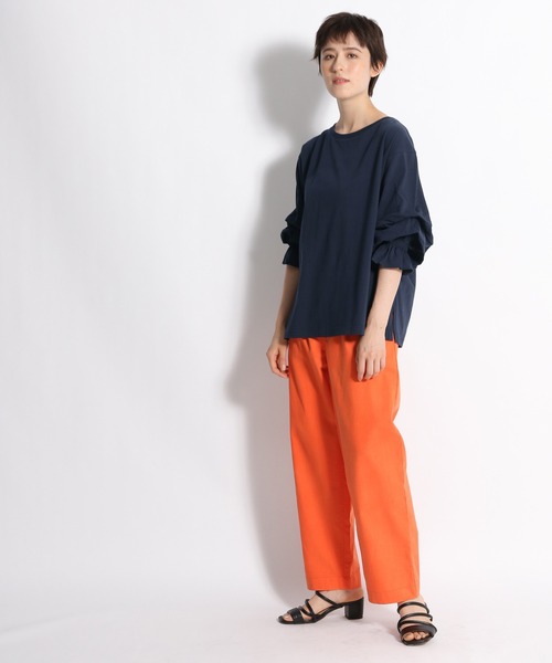 niko and...（ニコアンド）の「袖タックボリュームプルオーバー（Tシャツ/カットソー・レディース・ネイビー/オフホワイト/グリーン/ラベンダー/ホワイト・MEDIUM/LARGE）」の14枚目の写真