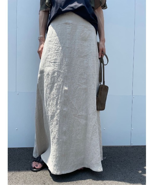 BEARDSLEY(ビアズリー)の「リネンスカート(スカート・レディース・ホワイト/ベージュ・FREE)」の2枚目の写真