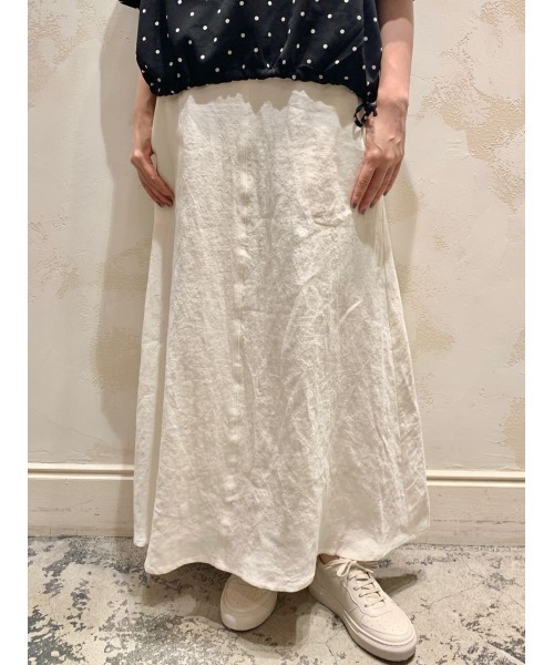 BEARDSLEY(ビアズリー)の「リネンスカート(スカート・レディース・ホワイト/ベージュ・FREE)」の1枚目の写真