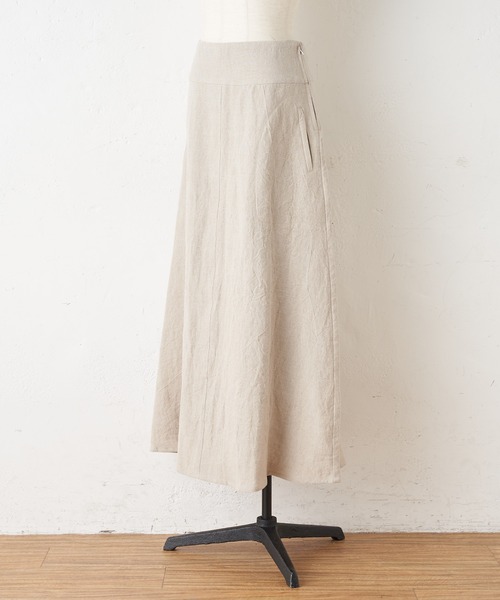 BEARDSLEY(ビアズリー)の「リネンスカート(スカート・レディース・ホワイト/ベージュ・FREE)」の7枚目の写真