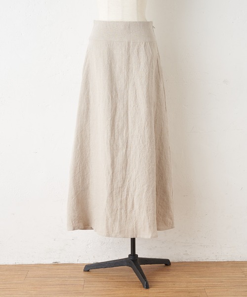BEARDSLEY(ビアズリー)の「リネンスカート(スカート・レディース・ホワイト/ベージュ・FREE)」の6枚目の写真