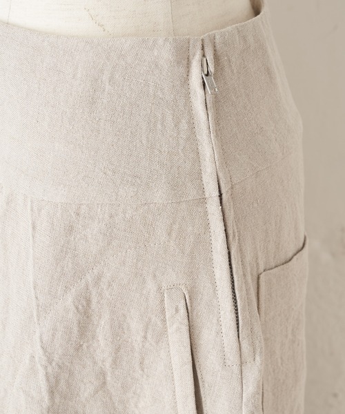 BEARDSLEY(ビアズリー)の「リネンスカート(スカート・レディース・ホワイト/ベージュ・FREE)」の10枚目の写真