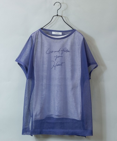 ARCANUM DESIGN（アルカナムデザイン）の「ARL ドルマンレイヤードTシャツ（Tシャツ/カットソー・レディース・ホワイト/ブラック/ベージュ/ブルー・FREE）」の4枚目の写真