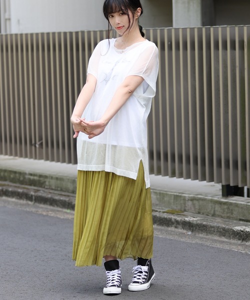 ARCANUM DESIGN（アルカナムデザイン）の「ARL ドルマンレイヤードTシャツ（Tシャツ/カットソー・レディース・ホワイト/ブラック/ベージュ/ブルー・FREE）」の18枚目の写真