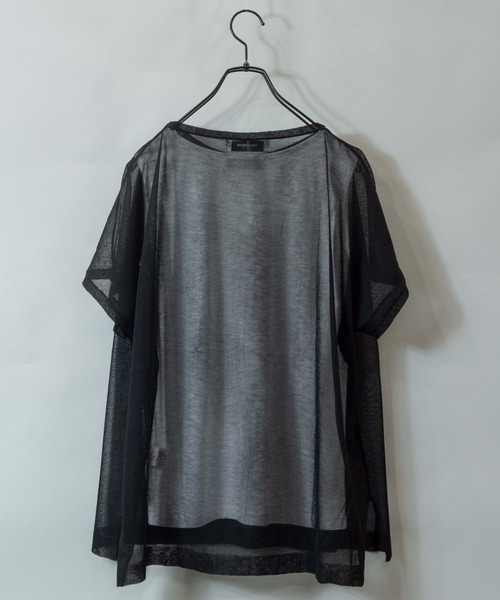 ARCANUM DESIGN（アルカナムデザイン）の「ARL ドルマンレイヤードTシャツ（Tシャツ/カットソー・レディース・ホワイト/ブラック/ベージュ/ブルー・FREE）」の6枚目の写真