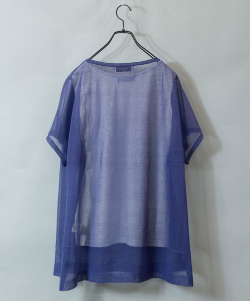 ARCANUM DESIGN（アルカナムデザイン）の「ARL ドルマンレイヤードTシャツ（Tシャツ/カットソー・レディース・ホワイト/ブラック/ベージュ/ブルー・FREE）」の5枚目の写真