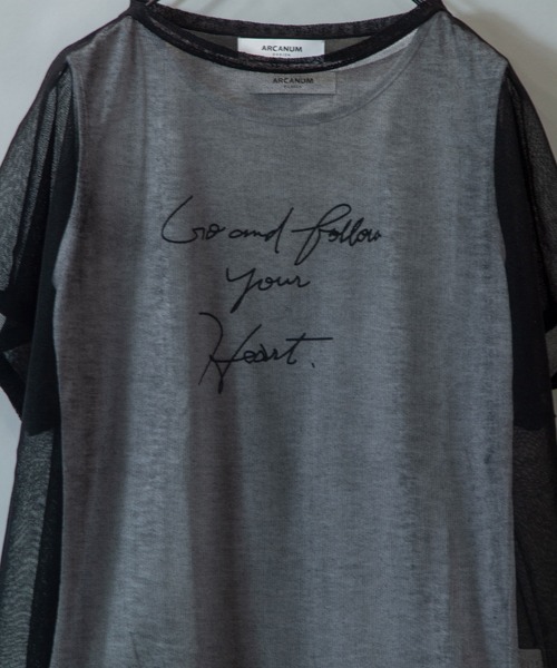 ARCANUM DESIGN（アルカナムデザイン）の「ARL ドルマンレイヤードTシャツ（Tシャツ/カットソー・レディース・ホワイト/ブラック/ベージュ/ブルー・FREE）」の9枚目の写真