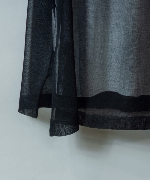 ARCANUM DESIGN（アルカナムデザイン）の「ARL ドルマンレイヤードTシャツ（Tシャツ/カットソー・レディース・ホワイト/ブラック/ベージュ/ブルー・FREE）」の13枚目の写真