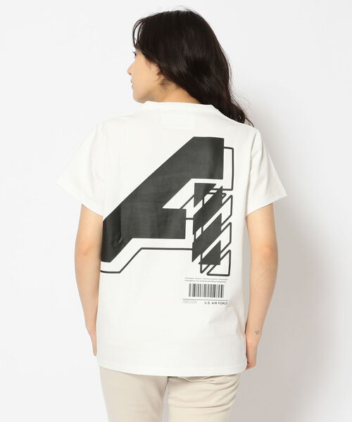 AVIREX（アヴィレックス）の「【AVIREX FLYER'S】ショートスリーブTシャツ /  Women's  S/S T-SHIRT / アヴィレックス / AVIREX（Tシャツ/カットソー・レディース・ブラック/オフホワイト/モカ・FREE）」の2枚目の写真