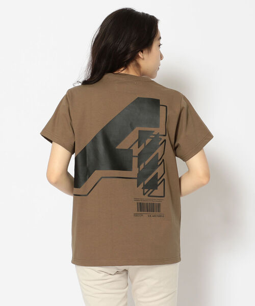 AVIREX（アヴィレックス）の「【AVIREX FLYER'S】ショートスリーブTシャツ /  Women's  S/S T-SHIRT / アヴィレックス / AVIREX（Tシャツ/カットソー・レディース・ブラック/オフホワイト/モカ・FREE）」の3枚目の写真