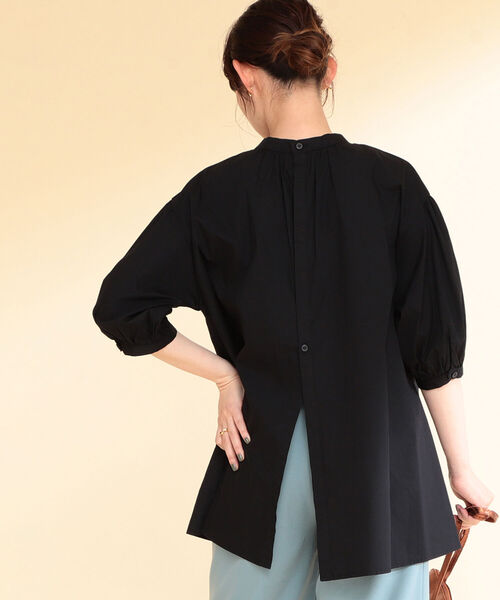 Ray BEAMS（レイビームス）の「Ray BEAMS / バックオープン バンドカラー ブラウス（シャツ/ブラウス・レディース・ホワイト/ブラック・ONE SIZE）」の17枚目の写真