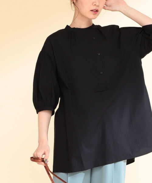 Ray BEAMS（レイビームス）の「Ray BEAMS / バックオープン バンドカラー ブラウス（シャツ/ブラウス・レディース・ホワイト/ブラック・ONE SIZE）」の18枚目の写真