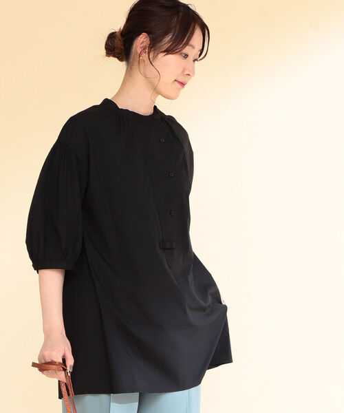 Ray BEAMS（レイビームス）の「Ray BEAMS / バックオープン バンドカラー ブラウス（シャツ/ブラウス・レディース・ホワイト/ブラック・ONE SIZE）」の19枚目の写真