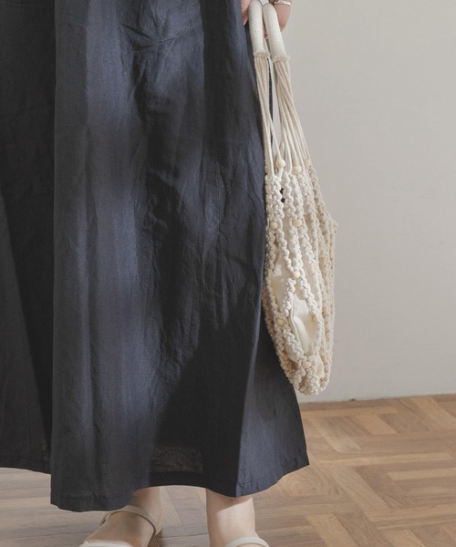 FORK&SPOON（フォークアンドスプーン）の「FORK&SPOON　リンクルスカート（スカート・レディース・ブラック/ブラック系その他・ONE）」の3枚目の写真