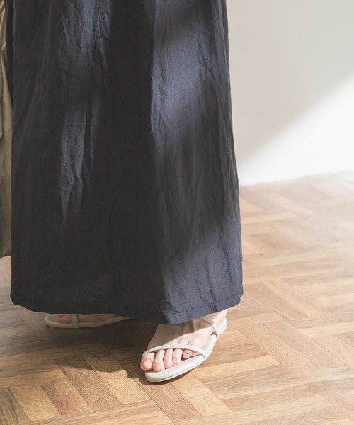 FORK&SPOON（フォークアンドスプーン）の「FORK&SPOON　リンクルスカート（スカート・レディース・ブラック/ブラック系その他・ONE）」の4枚目の写真
