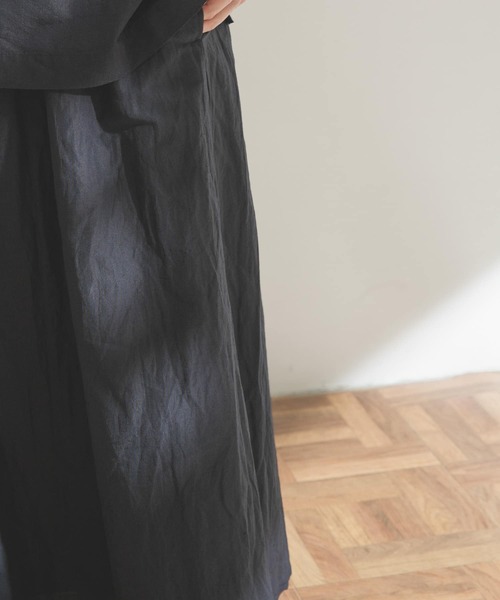 FORK&SPOON（フォークアンドスプーン）の「FORK&SPOON　リンクルスカート（スカート・レディース・ブラック/ブラック系その他・ONE）」の5枚目の写真