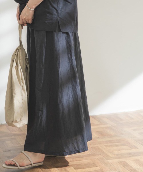 FORK&SPOON（フォークアンドスプーン）の「FORK&SPOON　リンクルスカート（スカート・レディース・ブラック/ブラック系その他・ONE）」の7枚目の写真