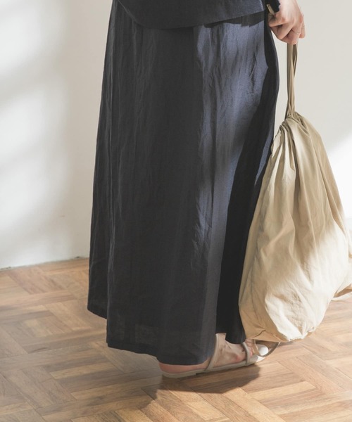 FORK&SPOON（フォークアンドスプーン）の「FORK&SPOON　リンクルスカート（スカート・レディース・ブラック/ブラック系その他・ONE）」の9枚目の写真